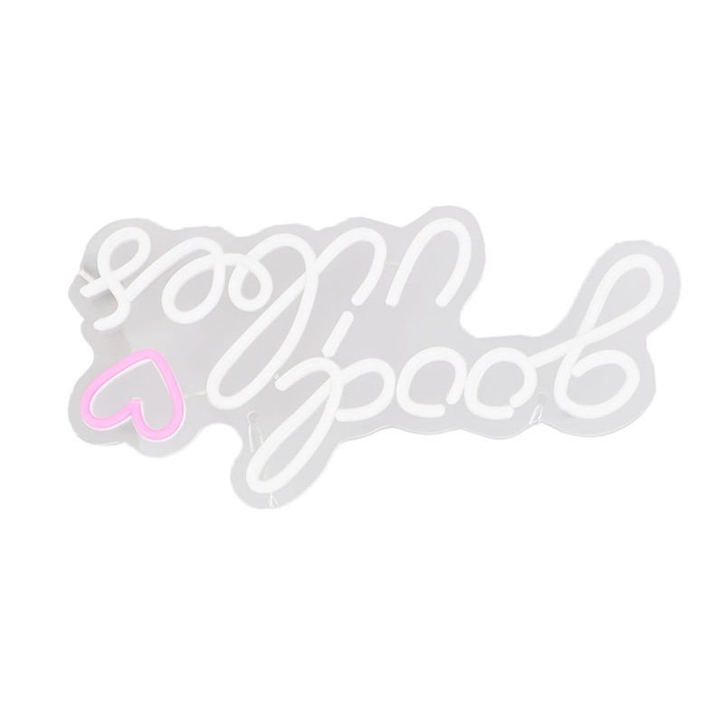 Neon Sign Good Vibes LED Light Acrylic USB Powered Wall