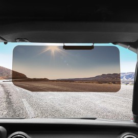 sukemichi Sun Visor Extender Sun Blocker for Jeep, Sun Protection Visors for 2018-2025 Jeep Wrangler JL JLU 4XE Accessories - Polarized Anti-Glare Visor - Passenger Seat