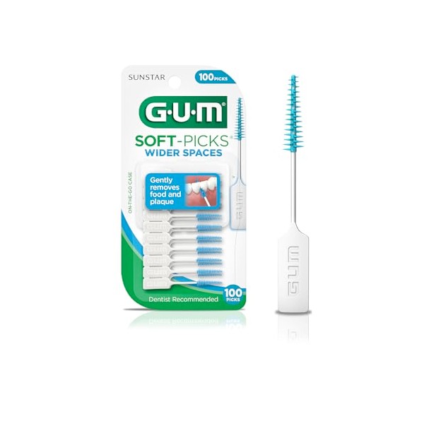 GUM GUM Soft-Picks Wider Space, Easy to Use Dental Picks