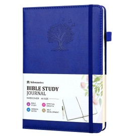 ADOUNOTES Bible Study Journal Scripture Notebook - Christian Note Taking Kit with Guided Prompts - Inspirational Religious Gifts - Faith Based Stationery Supplies for Church Notes (Mystic Blue)
