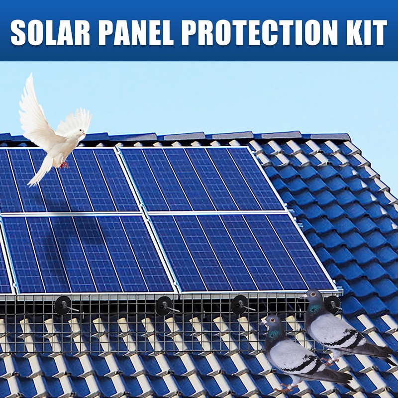 Moyios 6in x 120ft Solar Panel Bird Mesh Black PVC