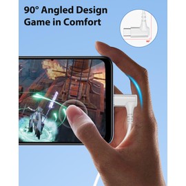 iMangoo 90° Angled Wired Earbuds USB C Headphones for Apple Android Headset