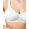 Wonderbra womens Women's Wireless With Wide Underbust Wonderband Bras, White,