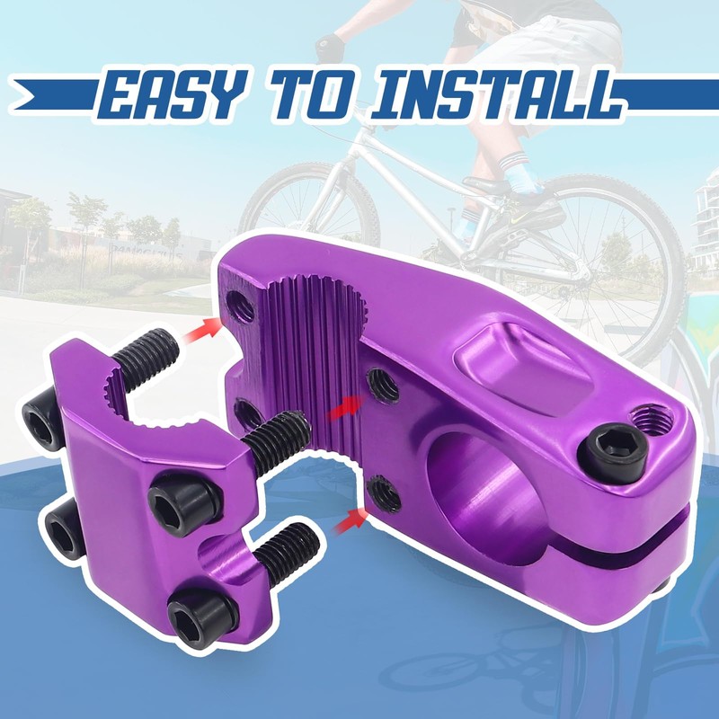 GRELiving Bike Stem for BMX Bike Aluminum Alloy Fixed Gear