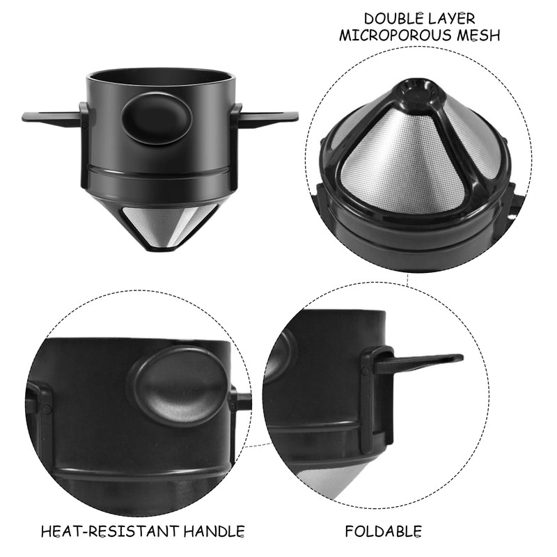 2 Pieces Coffee Filter Cup, Coffee Filter, Filter Cup Holder,