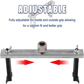 Ruien llave inglesa del módulo de la bomba de combustible, 3/8" a 1/2" ajustable de la tapa del depósito de combustible herramienta de extracción de anillo de bloqueo