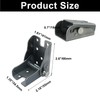 BokWin 2pcs 90 Degree Hinges Heavy Duty, Silver Self Locking