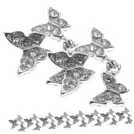 Mikinona 10pcs Butterfly Nail Charms Elegant Rhinestone Nail Gems for Women for Any Occasion Lightweight Eye-catching Design