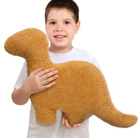 Aiideals Large Dino Nugget Pillow Birthday Gifts for Boys Girls, Dinosaur Chicken Nuggets Pillow Funny Gifts for Teens, Dinosaur Stuffed Animal Fun Pillow are Dinosaur Gifts (Large, Brontosaurus)