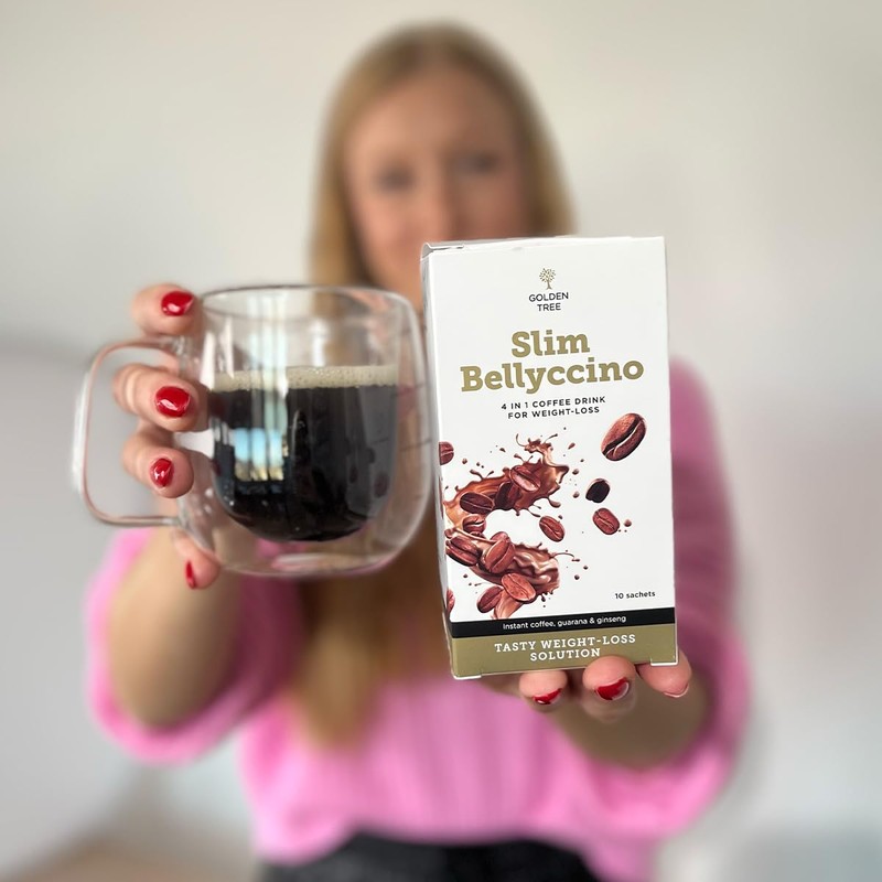 Golden Tree SlimBellyccino – Premium Instant Coffee Blend with Guarana,