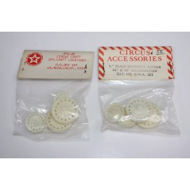 detail parts NOS HO 1/4" scale Circus Craft sunburst wheels 36" 48" #201 2 packs