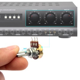 Ytian 5 Pcs B10K 10K ohm Single Linear Taper Rotary Potentiometers