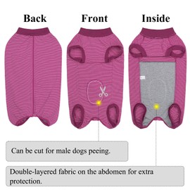 Cyponpy Dog Recovery Suit Post Op with Top Zip Surgical Recovery Suit Female Male Dog Vest Body Suits for Dogs After Surgery Onesie Medical Vest for Small Medium Large Dogs Cone Alternative