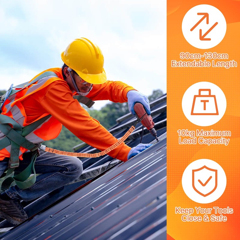 Supkiir 10 Pcs Tool Lanyard, Safety Tool Lanyard with Carabiner,