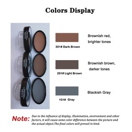 Moakxer Eyebrow Powder,Waterproof Eyebrow Stamp Powder Seal Perfect Nature Eye Brow Powder Tinting Coloring Kit Delicate Shape (301# Light Brown)