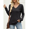 ANRABESS Womens V Neck Sweaters 2025 Fall Long Sleeve Shirts