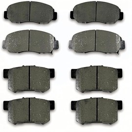 AnnoVinco 8PCS Front Rear Ceramic Brake Pads Replacement Kit Fits 2004-2008 For Acura TSX, 2003-2007 For Honda Accord (D537 D787)