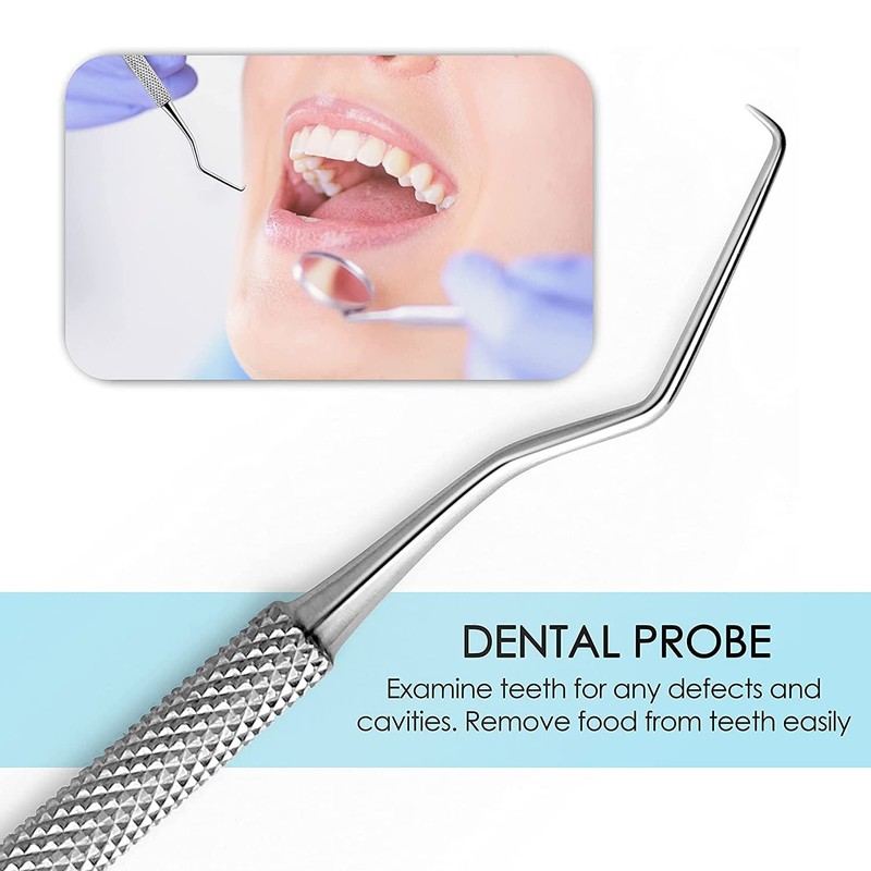 Candure Dental Pick Stainless Steel Double Ended Dental Scraper for