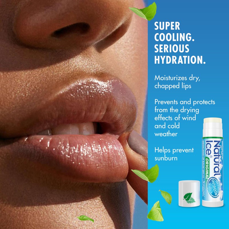 Mentholatum Natural Ice Lip Balm Original SPF 15 1 Each