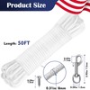 Anglekai 50Ft Flag Pole Rope Kit, 0.31 in/ 8 mm