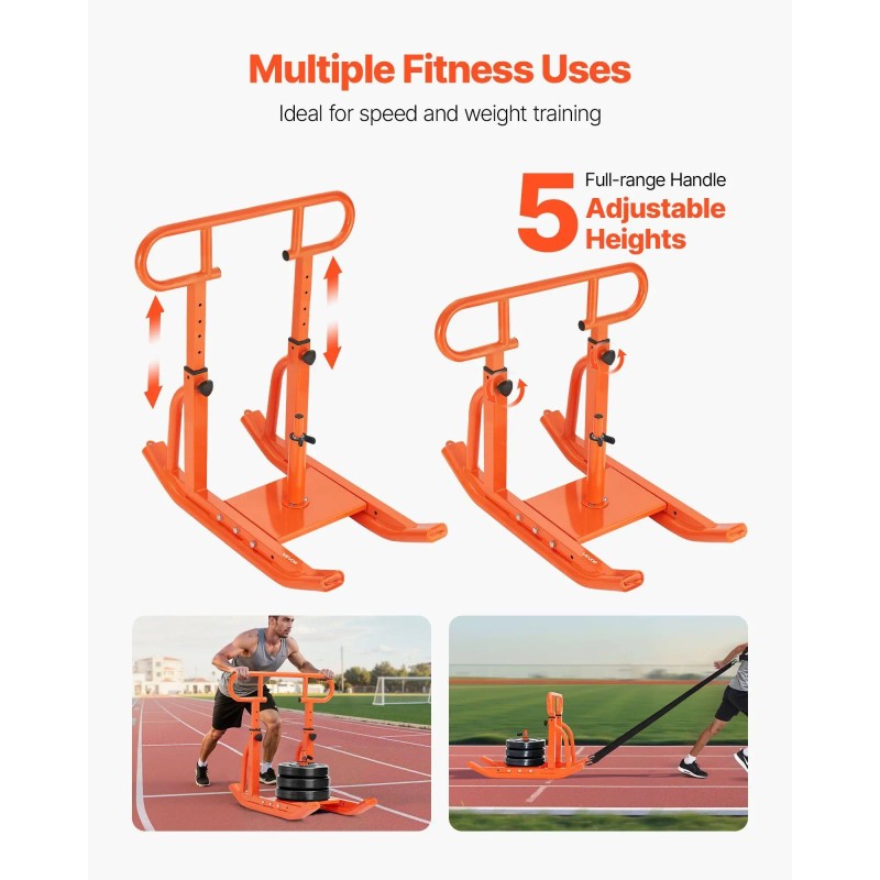 Power Pull Push Sled Weight Training Equipment For Workout Fitness