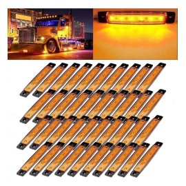 LOVLY Luces Led Laterales De Ambar Para Camión Remolque, 40 Piezas