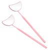 jojofuny 2pcs Handheld Eyelash Extension Mirrors Half-Moon Design for Professional