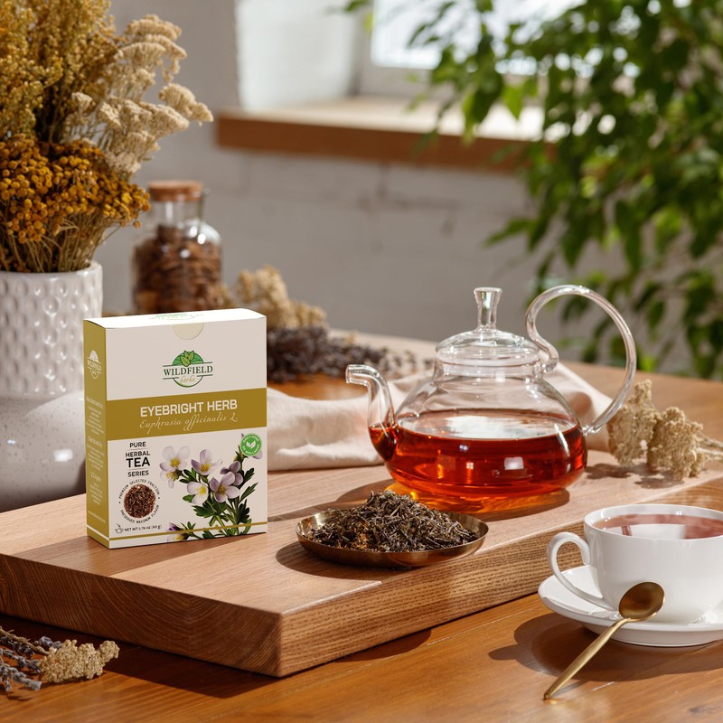 1.8 oz Eyebright Herb Tea Eyesight Tea (Euphrasia) -Tea Bags