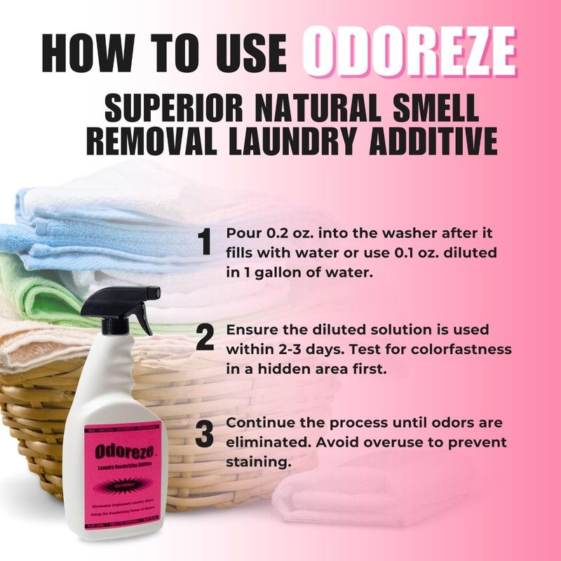 ODOREZE Natural Clothing Smell Removal Laundry Additive: 32 oz makes