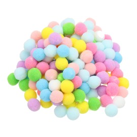 PATIKIL 0.6inch Pom Poms for Crafts, 150Pcs High Elastic Fuzzy Pastel Pom Pom Balls for Art Supplies DIY Creative Craft Material Handicraft Decorations, Colorful