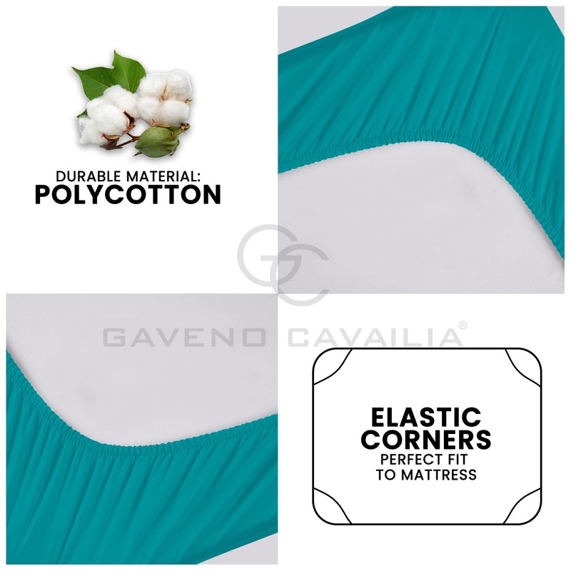 GC GAVENO CAVAILIA King Size Fitted Sheet Extra Deep Pockets
