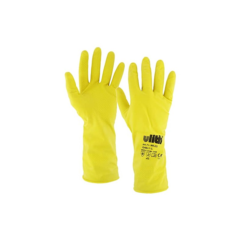 K144 Rubber Latex Gloves Various Sizes V1 (L)