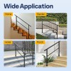Unbranded 2/3/4/5/6 Steps Hand Rails for Outdoor Steps 2-Pack Wrought