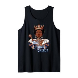 Taurus Queen Zodiac Crown Savage Petty Afro Regal Tank Top