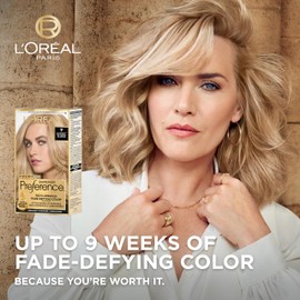 L'Oreal Paris Superior Preference Fade-Defying + Shine Permanent Hair Color, 9G Light Golden Blonde, Pack of 1, Hair Dye