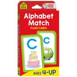 School Zone Alphabet Match Flash Cards: 56 Cards, Preschool, Kindergarten, ABC's, Letters, Matching, Beginning Sounds, Letter-Picture Recognition, Ages 4+