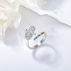 KoyeKei Hamsa Chakra Rings 925 Sterling Silver Hamsa Hand Chakra