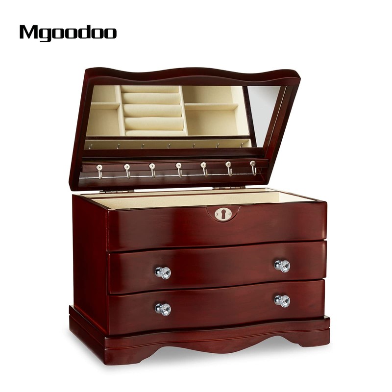 Mgoodoo 5Pcs Mini Crystal Single Hole Knobs, 12x15mm Small Glass