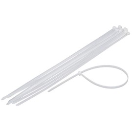 Sherco-Auto Standard Natural 11" Inch Cable Zip Ties 50 Pounds Tensile Strength UV Resistant Wire Wrap - 500 Pack - Made in the USA