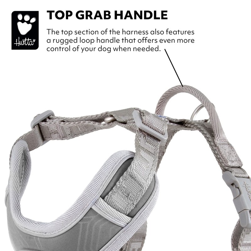 Hurtta Venture No-Pull Dog Harness, Shadow, 14-16 in