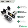 EAI Bathroom Tubular Deadbolt Set | 101mm Case | Matt