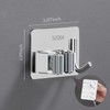 3-pack punch-free stainless steel broom and mop multifunctional rack hooks