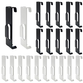 itechpanda 20 PCS Grid Wall Hooks Notch Hook Gridwall Picture Hanger Commercial Black for Picture Hook Metal Display Photo Frame Painting Artworks Panel Office Home Grid Panel
