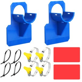 Pool Hose Holder, Pack of 2 Swimming Pool Pipe Holder, Pool Pipe Holder, 30-37 mm Pool Hose Holder with Cable Ties, Pool Pipe Holder Fitting, Anti-Tear, Anti-Strain (Blue)