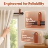 2Pcs Leather Curtain Rod Holder PU Leather Curtain Rod Holders