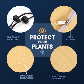 SCRUBIT Plant Covers Freeze Protection, 47.2 X 70.8 in. Frost Cloths for Outdoor Plants Fruit Trees & Shrubs with Zipper and Drawstring, Thick Winter Plant Covers - 2 Pack Tree Frost Blankets