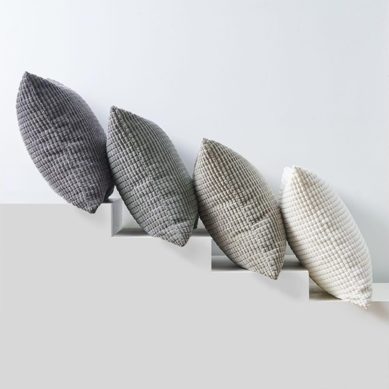 Topfinel 45 45 Gray 4 Pcs Set Corduroy Gradient Cushion