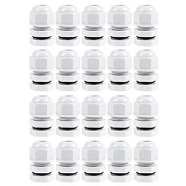 XHF 20 Pcs 1/4 Inch IP68 Strain Relief Nylon Cord Grip NPT Cable Glands Adjustable UL Listed and RoHS Compliant (Grey)