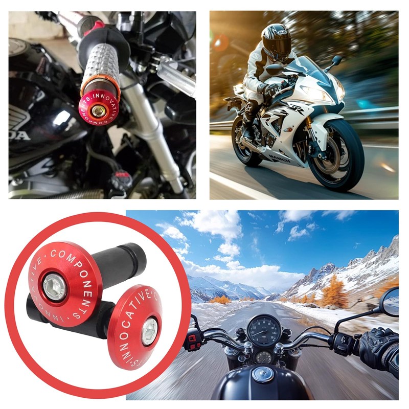 Zeaying Pack of 2 Bar End Motorcycle Handlebar Weights, Motorcycle