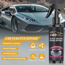 2Pcs P40 Car Scratch Quick Repair Nano Spray,Quick Paint Restoration,Instant Invisible Scratch Remover,Multifunctional Coating Renewal Agent Spray for All Cars & Surfaces